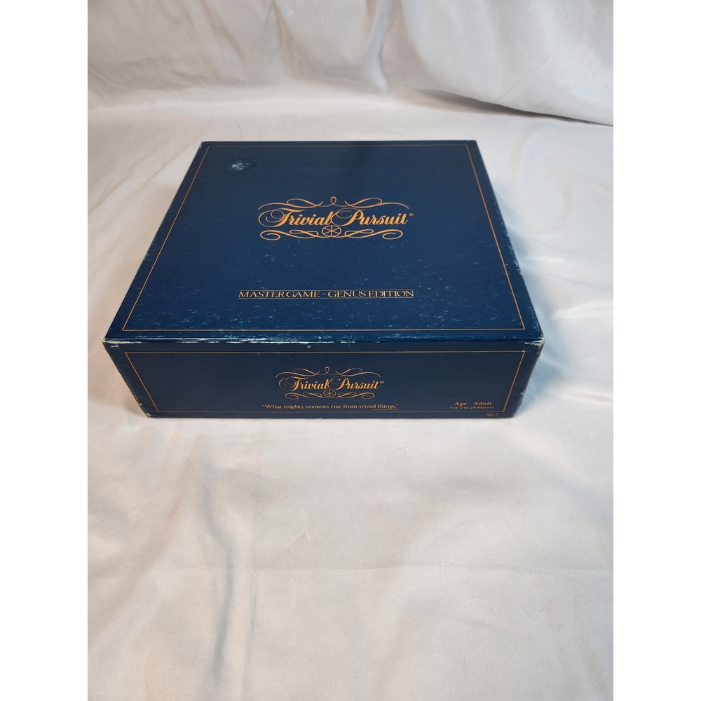 Vintage 1981 Trivial Pursuit Master Game Genus Edition Horn Abbot Ltd Blue Box